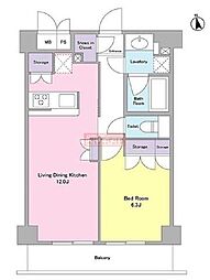 CITYCURRENT代官山 1LDKの間取図画像