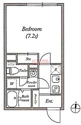 LEGALAND西小山 1Kの間取図画像