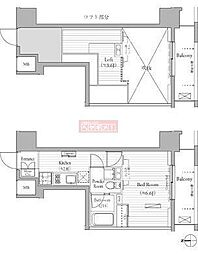 MUSEE南麻布 1Kの間取図画像