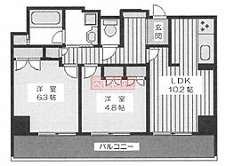 ラフィネ大崎 2LDKの間取図画像