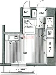 ガラ・ステージ目白台 ワンルームの間取図画像