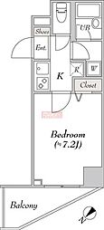 MYRIARESIDENCE白金台ヒルズ 1Kの間取図画像