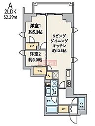 品川区西五反田5丁目マンション 2LDKの間取図画像