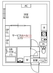AXIA M-City武蔵小山 ワンルームの間取図画像