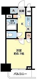 菱和パレス高輪タワー 1Kの間取図画像