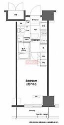 プラウドフラット白金高輪 1Kの間取図画像