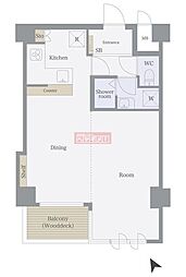 インペリアル六本木1号館 1LDKの間取図画像