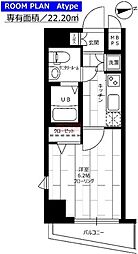 ステージファーストタカナワ2 1Kの間取図画像