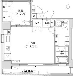 グランディオール広尾テラス 1LDKの間取図画像