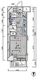 MAINSTAGE白金2 1Kの間取図画像