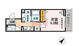 クリエスト 1Kの間取図画像