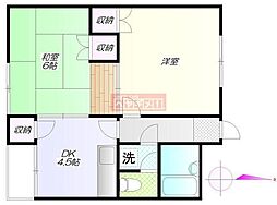 ディーセントメグロ 2DKの間取図画像