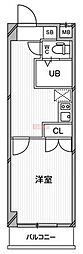 ガーデンテラス南麻布 1Kの間取図画像