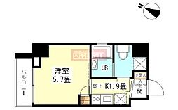 シンシア芝浦lunetta 1Kの間取図画像