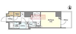OrchidResidence渋谷富ヶ谷 1Kの間取図画像
