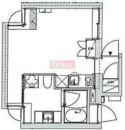 HarmonyGracia不動前 ワンルームの間取図画像