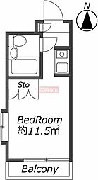 メゾン・ド・イザール ワンルームの間取図画像