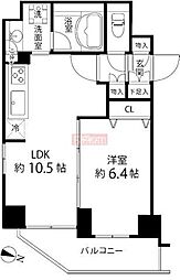 麻布十番レジデンス 1LDKの間取図画像