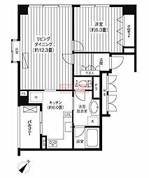 メゾン芝浦 1LDKの間取図画像