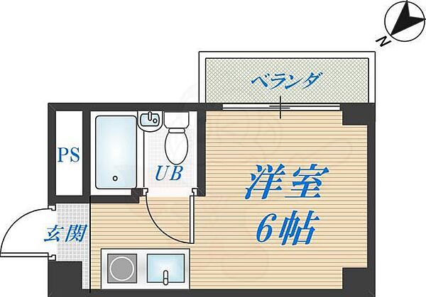 大阪府東大阪市小阪２丁目(賃貸マンション1R・7階・14.00㎡)の写真 その2