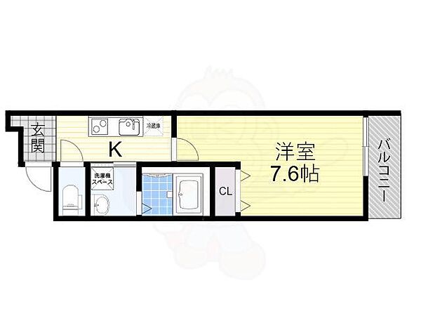 フジパレス深江橋南1番館 ｜大阪府大阪市東成区深江北３丁目(賃貸アパート1K・2階・27.15㎡)の写真 その2