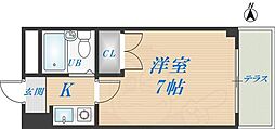 サカエハイム 1Kの間取図画像