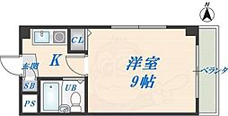 スカイリバー上小阪 1Kの間取図画像