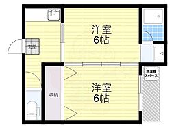 菊水マンション 2DKの間取図画像