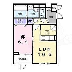 ロイヤルコート巽北 1LDKの間取図画像