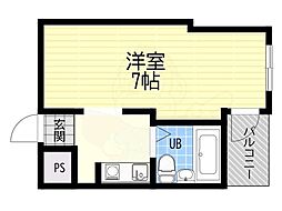 ヴァリーヴィレッジ 1Kの間取図画像