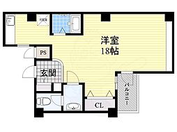 スカイプラザ3 ワンルームの間取図画像