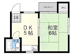 米澤ハイツ 1DKの間取図画像