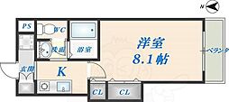 M'PLAZA布施弐番館 1Kの間取図画像