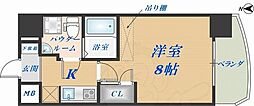 TLRレジデンス高井田 1Kの間取図画像