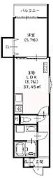 クリエオーレ衣摺2 1LDKの間取図画像