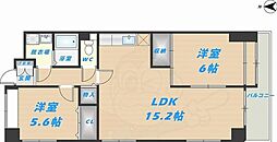 センターロイヤル 3LDKの間取図画像