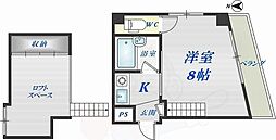 ベルジュネス 1Kの間取図画像