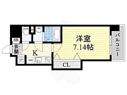 Luxe布施駅前 1Kの間取図画像