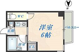ベルジュネス 1Kの間取図画像