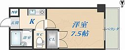 コンフォート布施 1Kの間取図画像