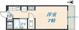 ノアーズアーク長田21 1Kの間取図画像