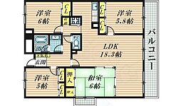 エスポワール巽東 4LDKの間取図画像