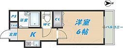 栄ハイツ 1Kの間取図画像