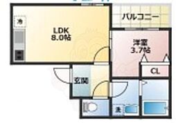AnswerTomoi 1LDKの間取図画像