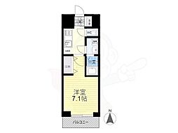 S-RESIDENCE高井田Central 1Kの間取図画像