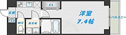 S-RESIDENCE高井田Central 1Kの間取図画像