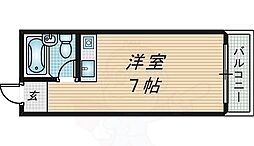 プレアール上小阪 ワンルームの間取図画像