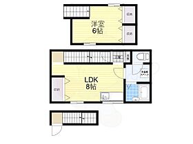 南堀江4丁目貸家  ｜ 大阪府大阪市西区南堀江４丁目（賃貸一戸建1LDK・2階・41.76㎡） その2