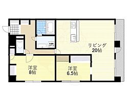 テンフォーティ 2LDKの間取図画像