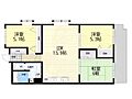 モンテベルデ肥後橋2階15.0万円